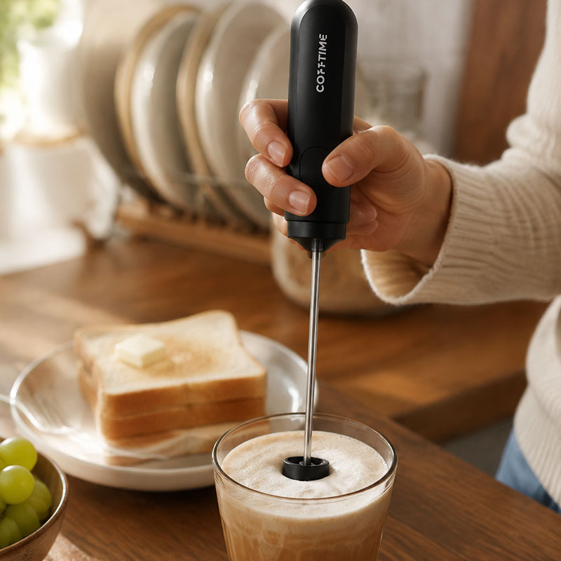 Electric Milk Frother Handheld - Espumador de leche eléctrico para café,