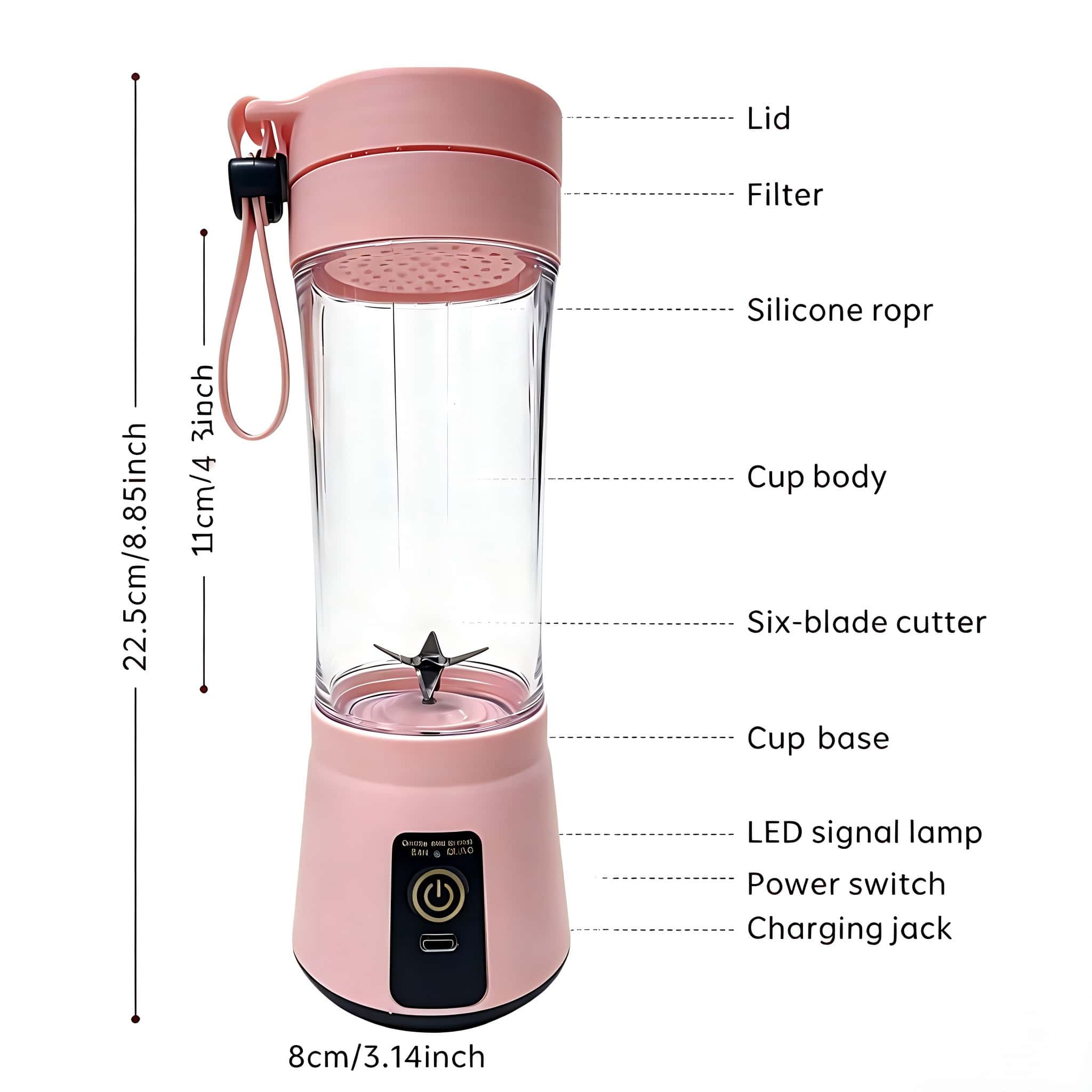 1. Mini batidora portátil para - Portable Blender Usb Rechargeable reseña y precio