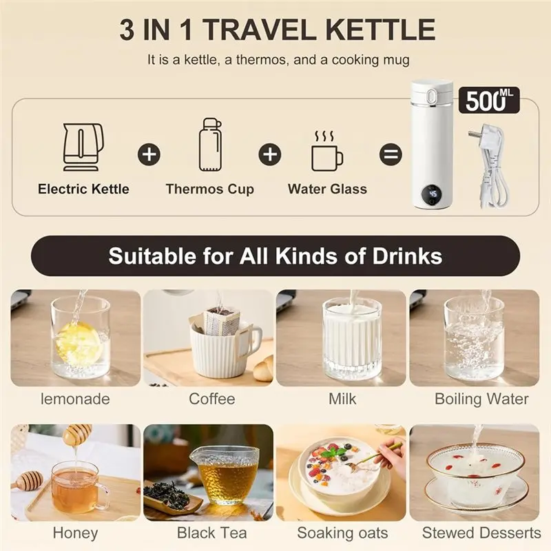 【NUEVO】Hervidor de agua portát - Electric Kettle Temperature Control reseña y precio
