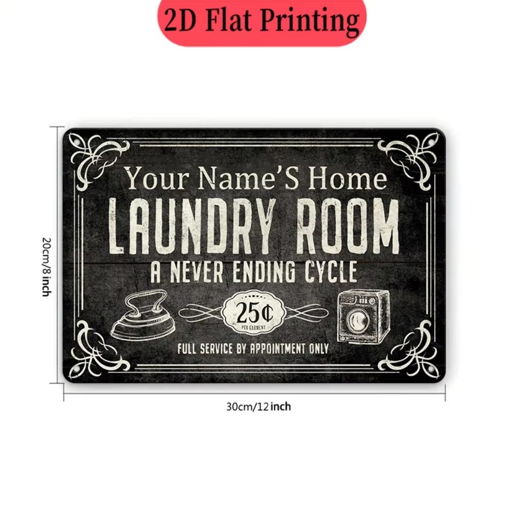 Letrero de lavandería con nomb - Laundry reseña y precio