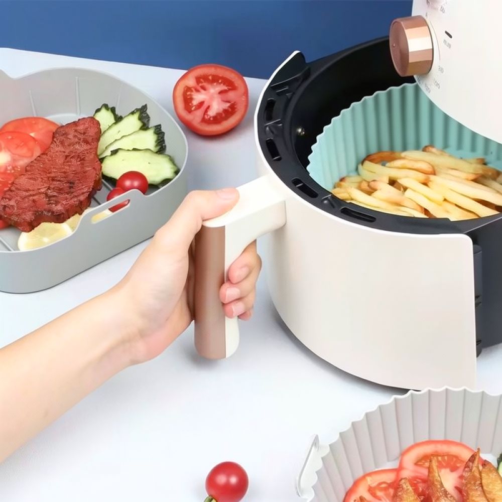 Recipiente reutilizable de sil - Air Fryer Silicone Pot Liner reseña y precio