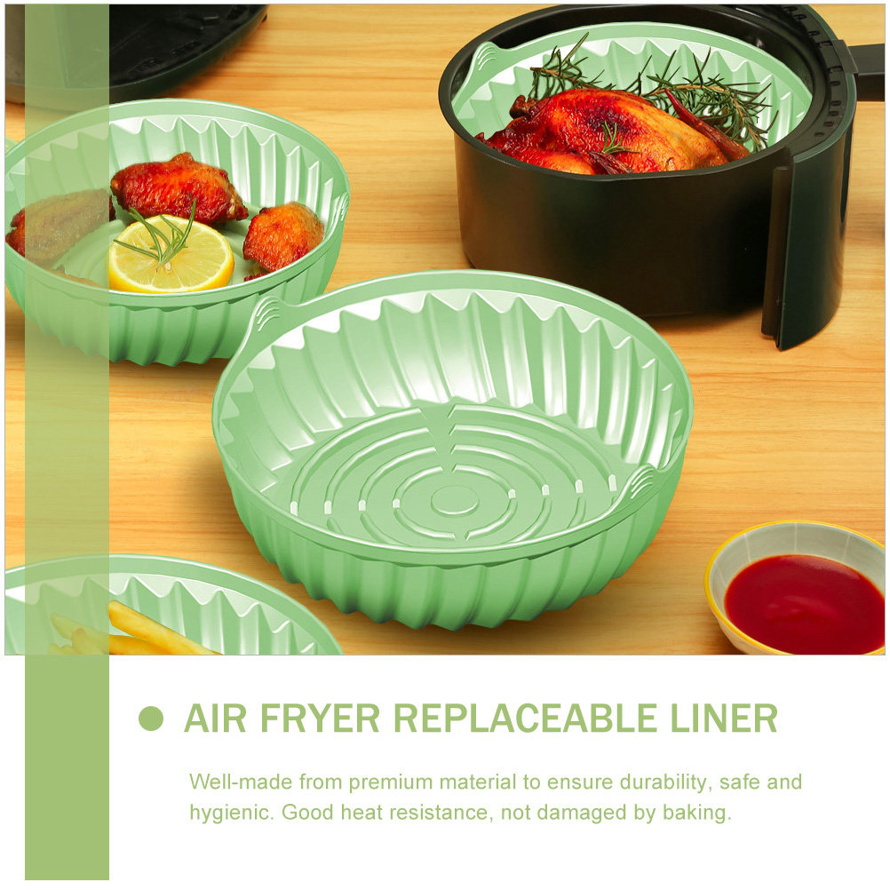 Bandeja redonda de silicona pa - Air Fryer Silicone Pot Liner reseña y precio