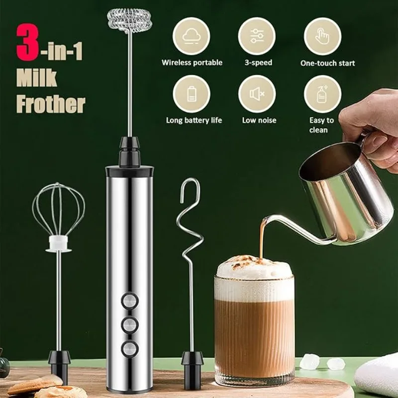 Espumador de leche eléctrico p - Electric Milk Frother Handheld reseña y precio