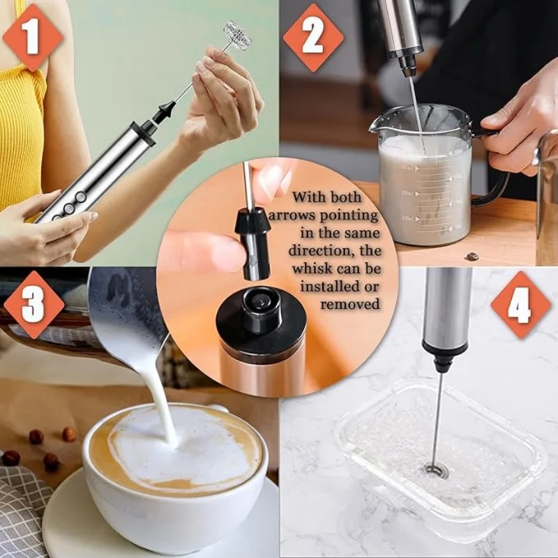 Espumador de leche eléctrico p - Electric Milk Frother Handheld reseña y precio