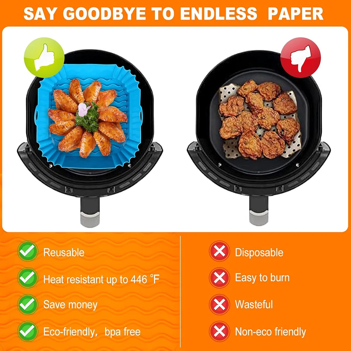 Revestimientos de Silicona par - Air Fryer Silicone Pot Liner reseña y precio