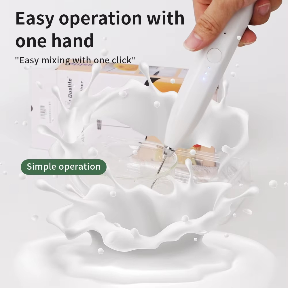 Espumador de leche eléctrico,  - Portable Blender Usb Rechargeable reseña y precio
