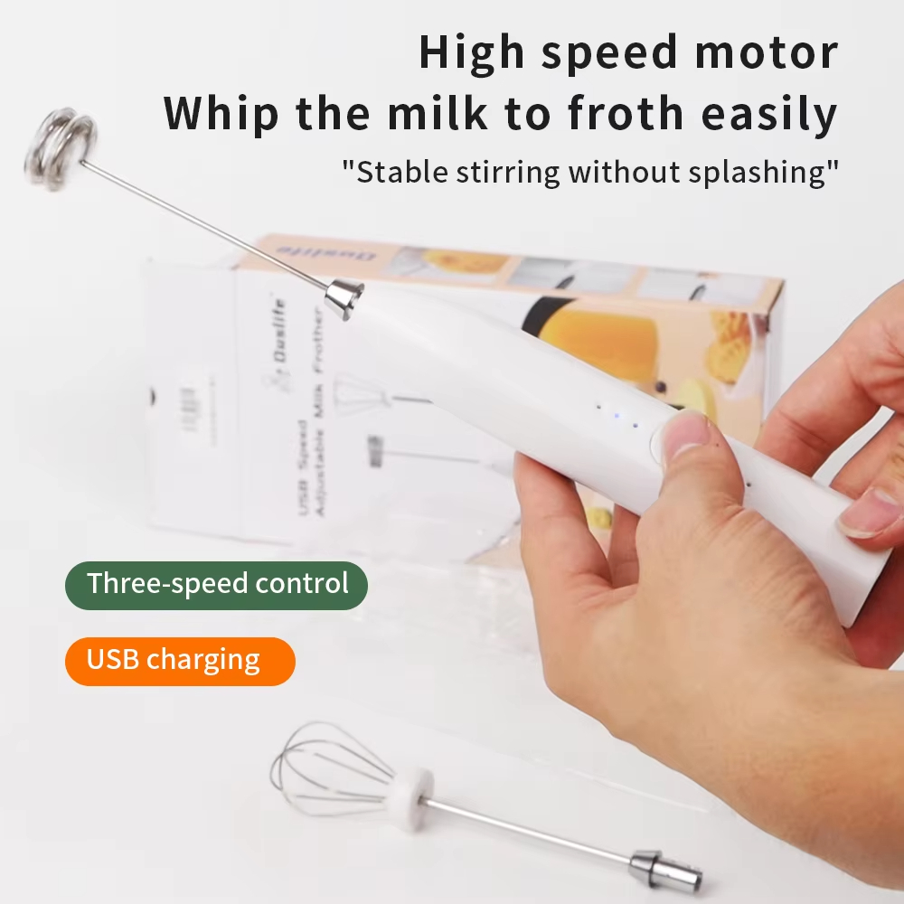 Espumador de leche eléctrico,  - Portable Blender Usb Rechargeable reseña y precio